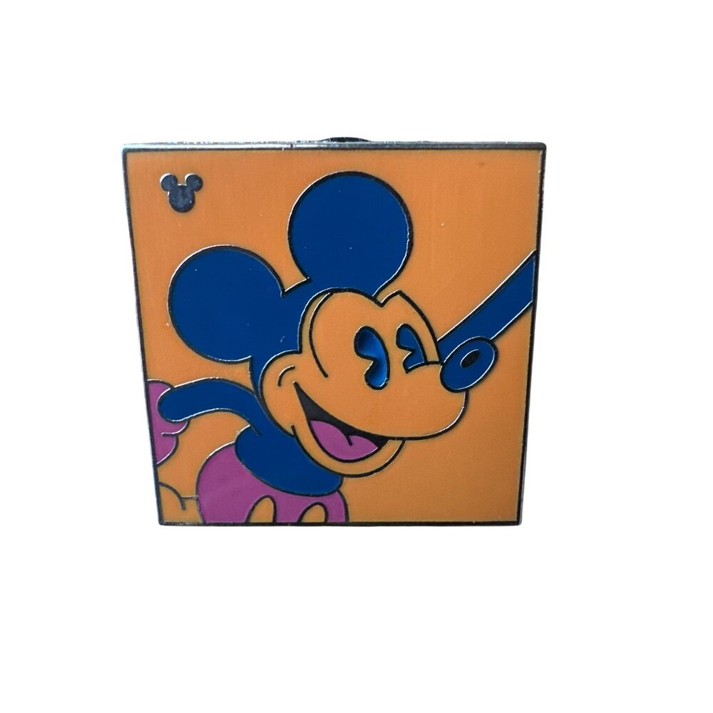 Set Of 4 Mickey Mouse Colorful Square Disney Pins - Picture 6 of 8